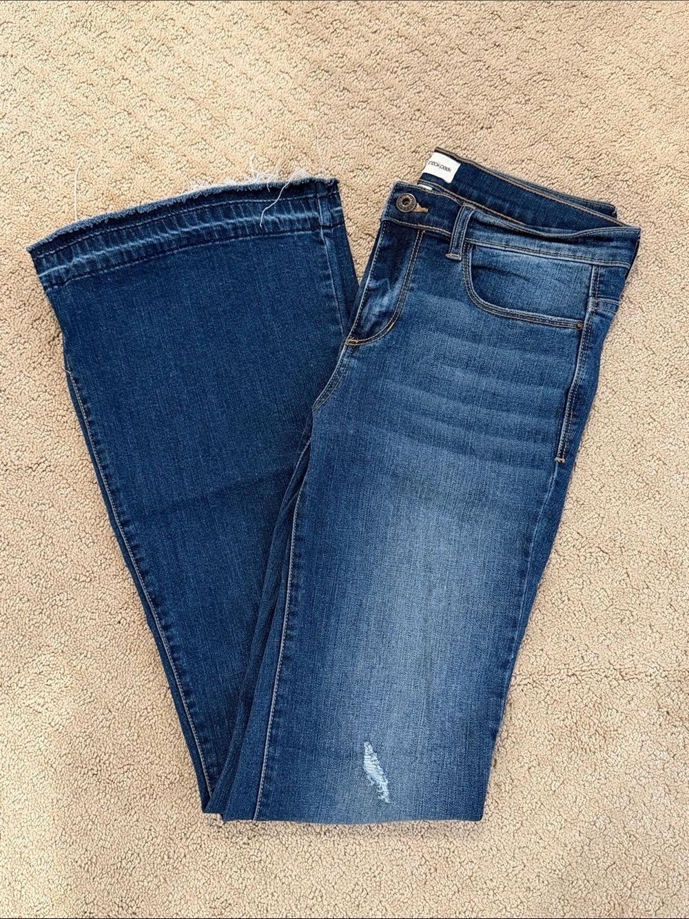Sneak Peek Blue Faded Flare Jeans